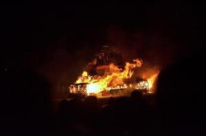 Primary view of object titled '[2013 Homecoming Bonfire lighting, 6]'.