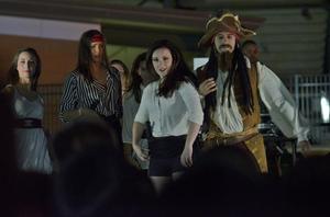 Primary view of object titled '[Pirate-themed performance at 2013 Yell Like Hell event, 3]'.