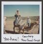 Photograph: [Polaroid of Randy Mallory on a camel]