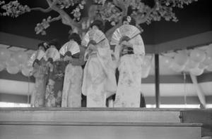Primary view of object titled '[Women in Kimonos Performing on Stage at Seven Seas, 2]'.