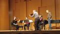 Photograph: [Peter Zazofsky instructs Muir String Quartet Masterclass students]
