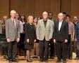 Photograph: [Myra Crownover with College of Music faculty and the A Cappella Choi…