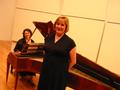 Photograph: [Elvia Puccinelli and Lynn Eustice at fortepiano, 1]