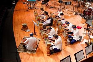 Primary view of object titled '[Bwana Kumala Gamelan performs at Global Rhythms concert, 2]'.