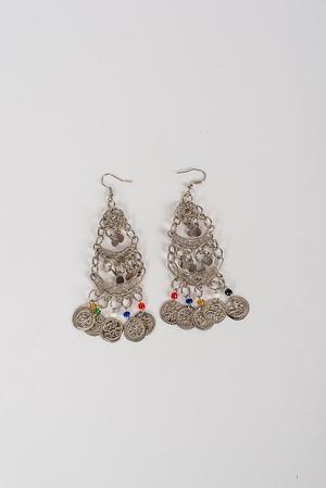Primary view of object titled 'Silver discs earrings'.