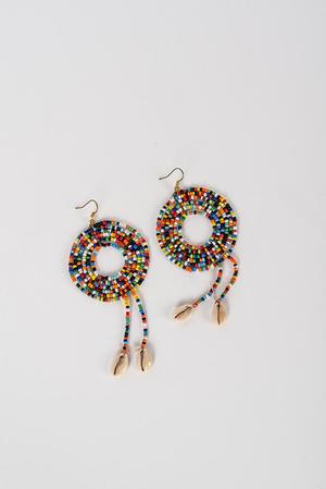 Primary view of object titled 'Beaded earrings'.