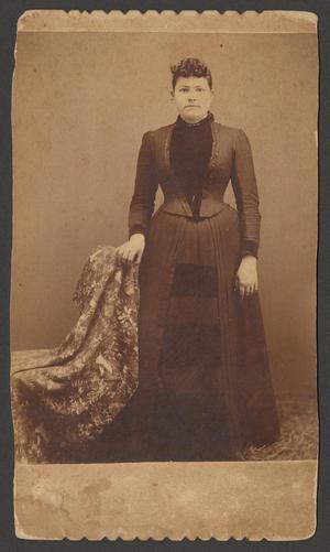 Primary view of object titled '[Bertha Jernigan on card]'.