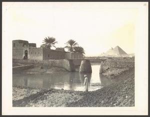 Primary view of object titled '[Man standing near a river in Egypt]'.