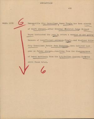 Primary view of object titled '[News Script: Duncanville]'.