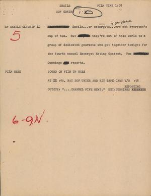 Primary view of object titled '[News Script: Snail]'.
