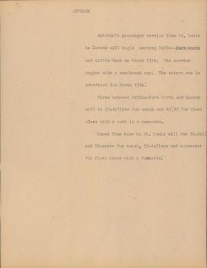 Primary view of object titled '[News Script: Amtrack]'.
