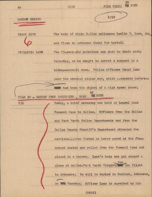 Primary view of object titled '[News Script: Body]'.