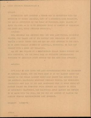Primary view of object titled '[News Script: Kidnaps]'.