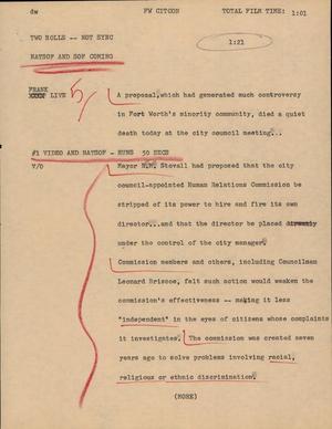 Primary view of object titled '[News Script: FW Citcon]'.