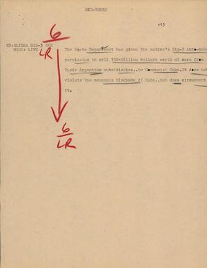 Primary view of object titled '[News Script: Big Three]'.
