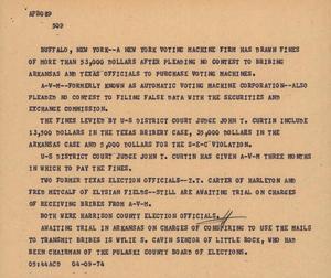 Primary view of object titled '[News Script: APB089]'.