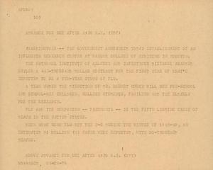 Primary view of object titled '[News Script: APB 108]'.