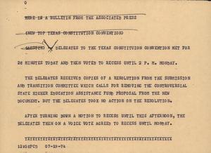 Primary view of object titled '[News Script: Austin]'.