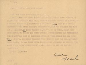 Primary view of object titled '[News Script: More Texas at noon news summary]'.