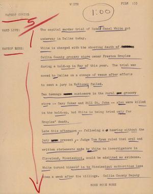 Primary view of object titled '[News Script: White]'.