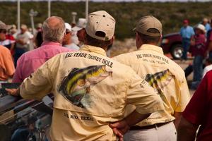 Primary view of object titled '[Celebrating Angling Achievements: Val Verde Bass Club at the Honey Hole Tourney]'.