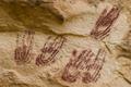 Photograph: [Ancient handprints of Fate Bell Shelter]