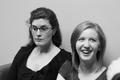 Primary view of [Claire Hebert and Emily Davis backstage at Fall 2012 Concert]