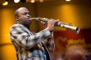 Primary view of object titled '[James Carter performs at the 15th World Saxophone Congress, 5]'.
