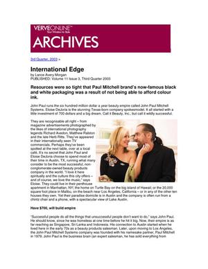 Primary view of object titled 'International Edge'.