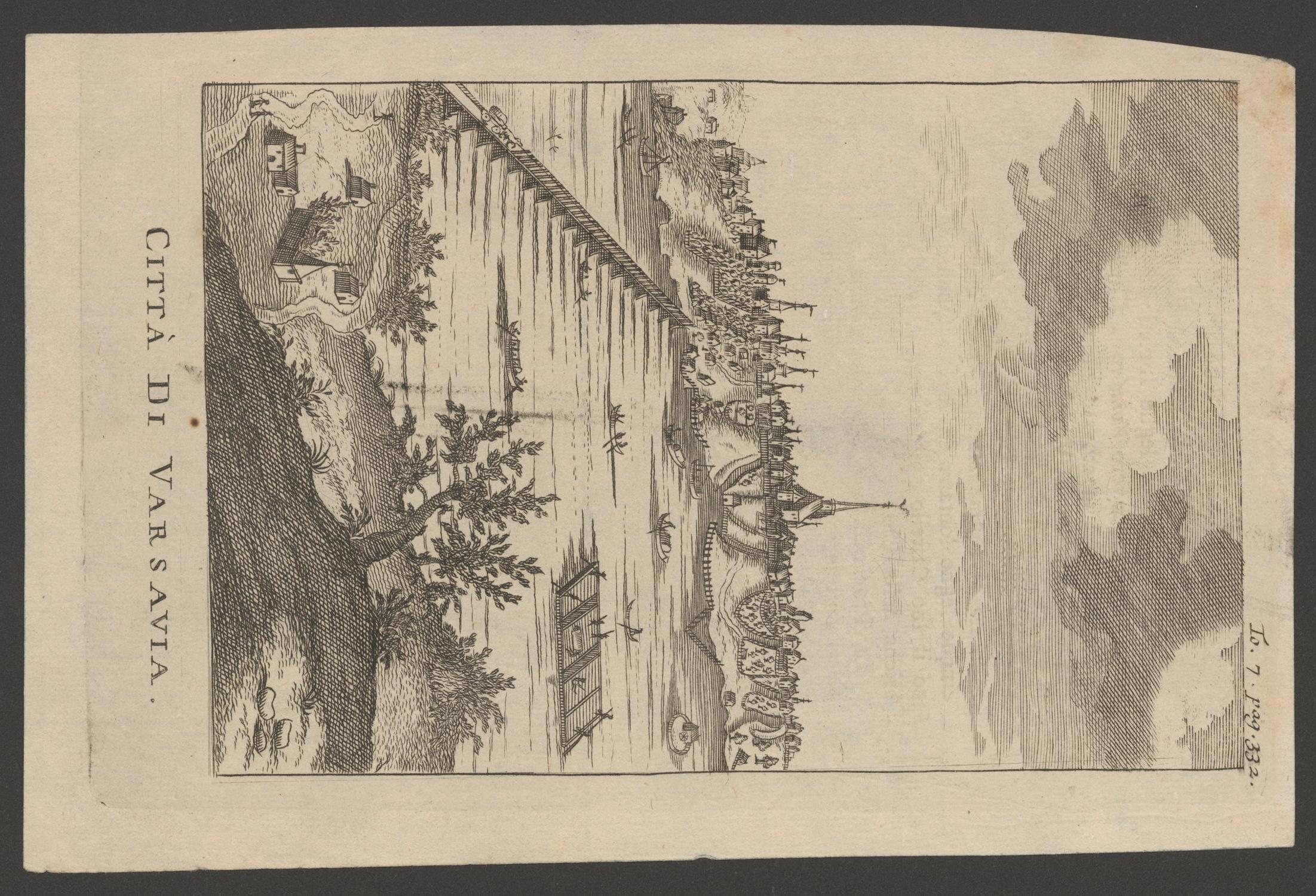 [Intaglio print from a type printed book of a city scape "Citta Di Varsavia"]
                                                
                                                    [Sequence #]: 1 of 2
                                                