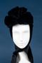 Physical Object: Black silk velvet bonnet