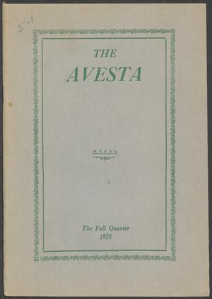 Primary view of object titled 'The Avesta, Volume 5, Number 1, Fall, 1925'.