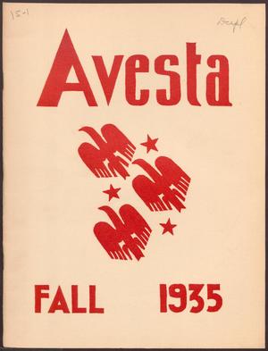 Primary view of object titled 'The Avesta, Volume 15, Number 1, Fall, 1935'.