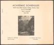 Pamphlet: North Texas State Teachers College Schedule of Classes: 1943 - 1944