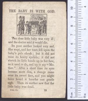 Primary view of object titled 'The baby is with God'.
