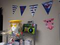 Photograph: [Decorations in the entryway of the Library Annex]