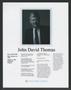 Primary view of [Obituary John David Thomas]