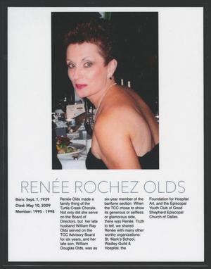 Primary view of object titled '[Renée Rochez Olds Obituary]'.