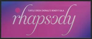Primary view of object titled '[Turtle Creek Chorale's Benefit Gala: Rhapsody]'.