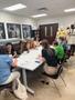 Photograph: [UNT Career Center staff engaging in a drawing activity]