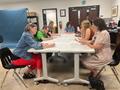 Photograph: [UNT Career Center staff engaging in a drawing activity, 3]