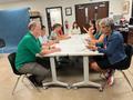 Photograph: [UNT Career Center staff engaging in a drawing activity, 4]