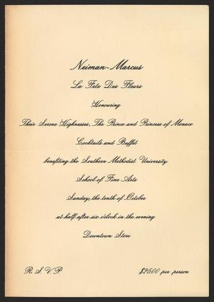 Primary view of object titled '[Invitation to the grand opening of the Fete des Fleurs]'.