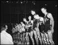 Primary view of [Basketball team at opening ceremony]