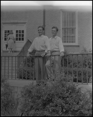 Primary view of object titled '[Tommy Hardy with Man]'.