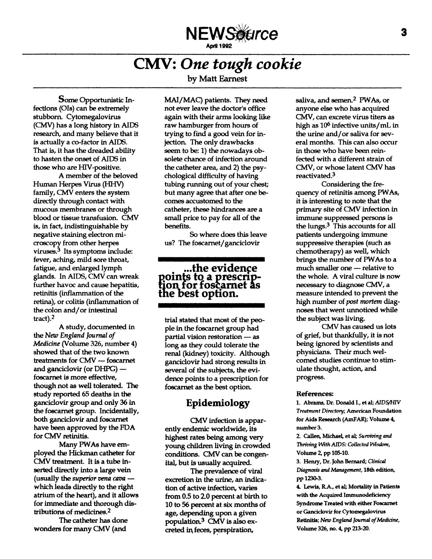 NEW Source, Issue 8, April 1992
                                                
                                                    3
                                                