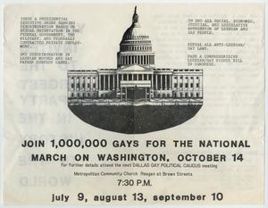 Primary view of object titled '[Invitation to join the National March on Washington]'.