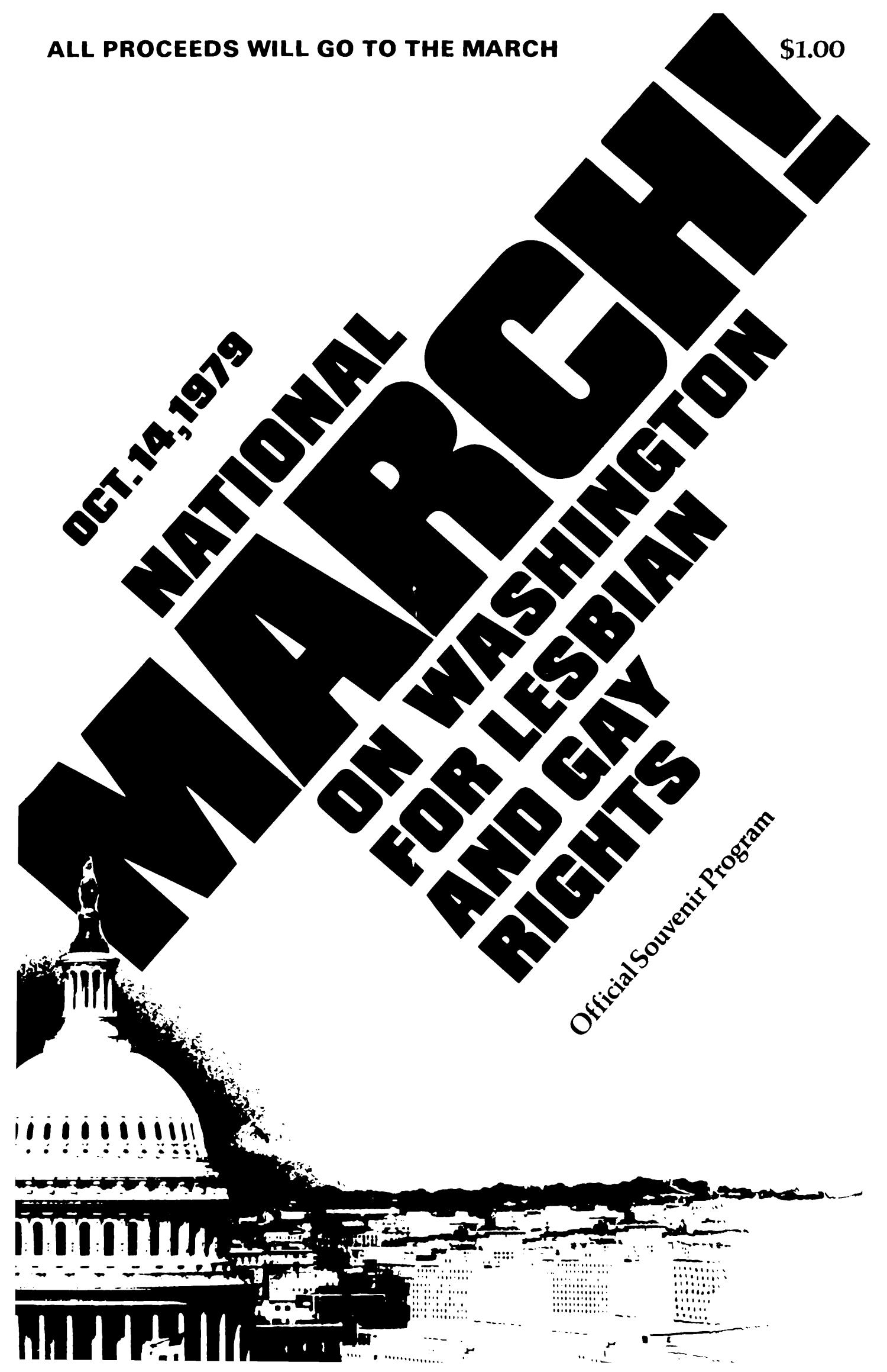 National March! On Washington for Lesbian and Gay Rights: Official Souvenir Program
                                                
                                                    Front Cover
                                                
