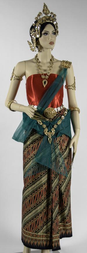 Primary view of object titled 'Temple dancer costume'.