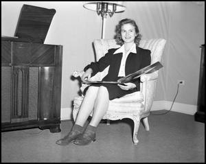 Primary view of object titled '[Billie Wolfe Sitting in a Chair]'.